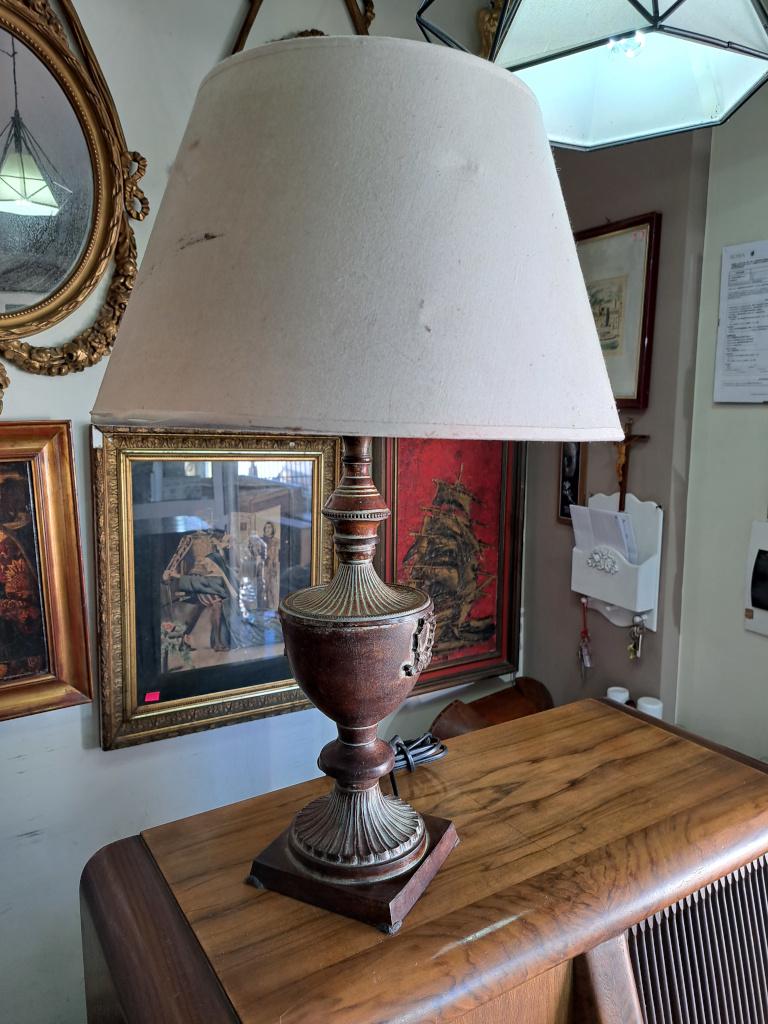 lampada patina bronzo