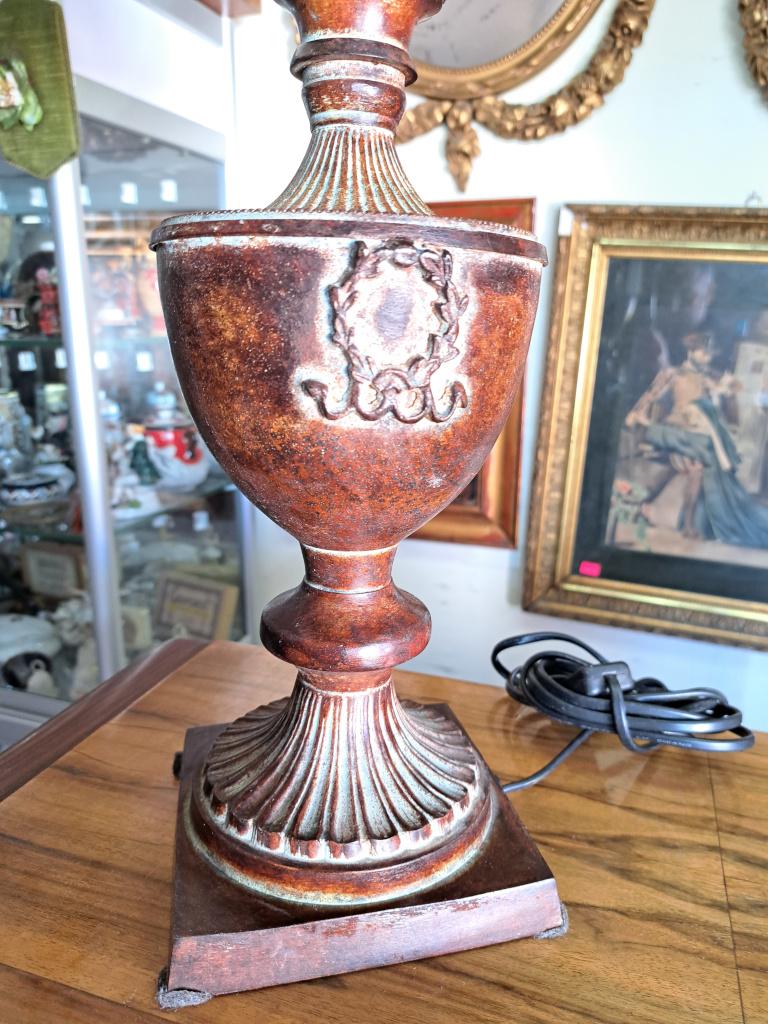 lampada patina bronzo