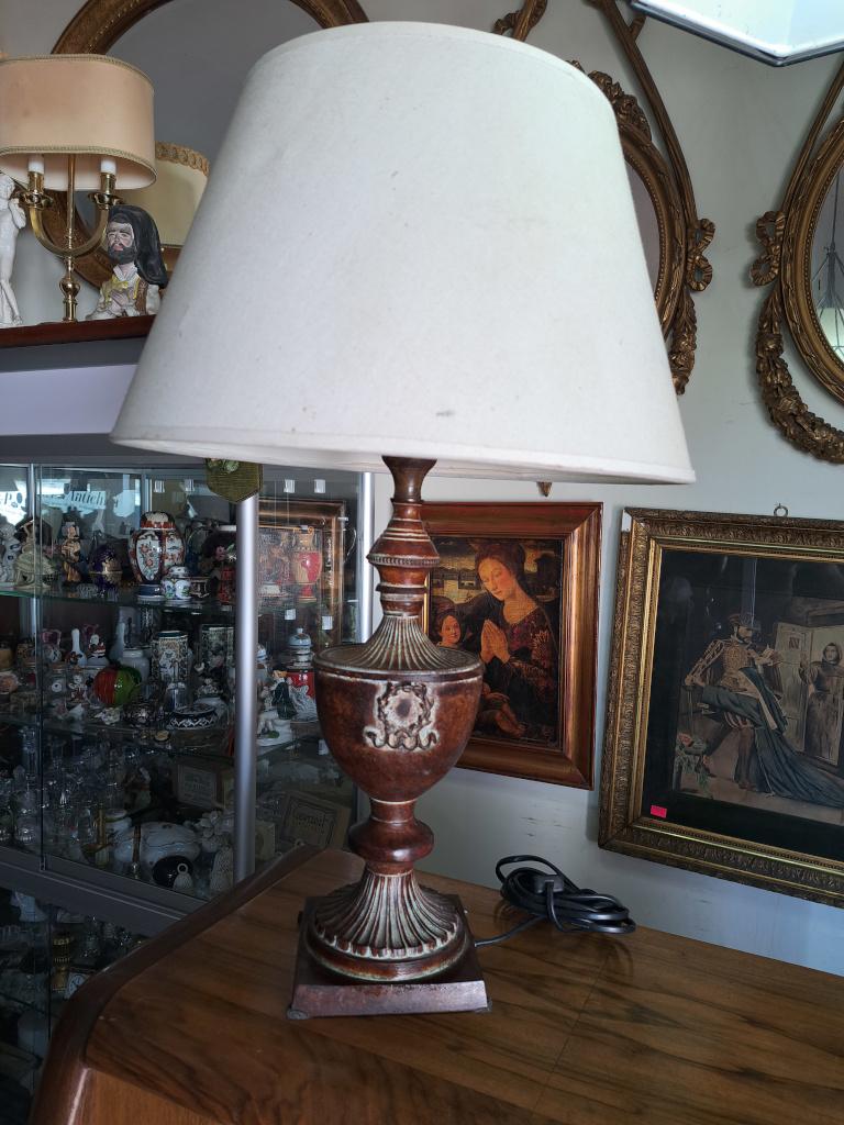 lampada patina bronzo