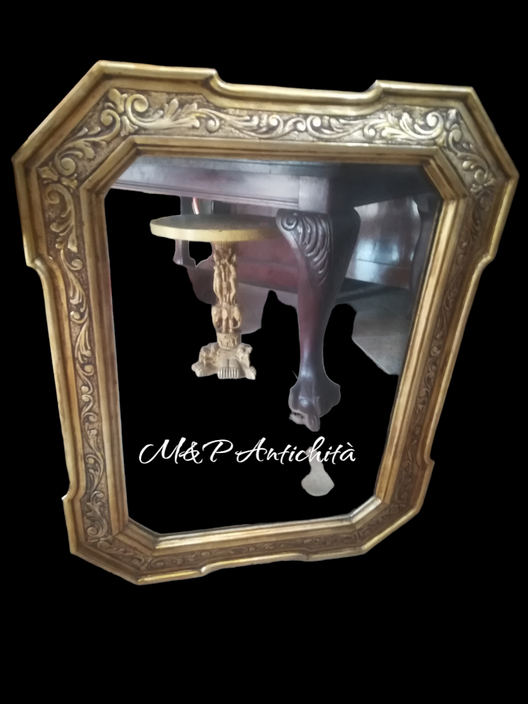 specchio legno dorato