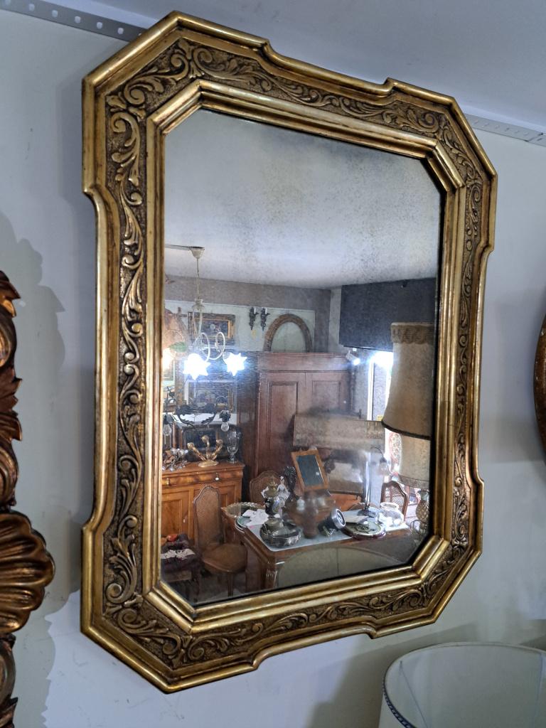 specchio legno dorato
