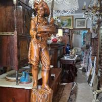 Lampada piantana in legno 